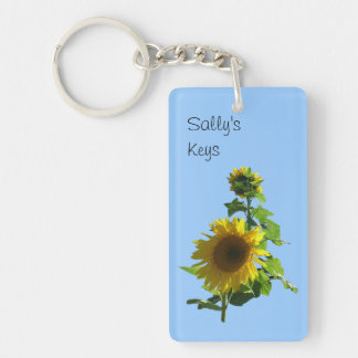 Llavero Keychain - Girasol y texto