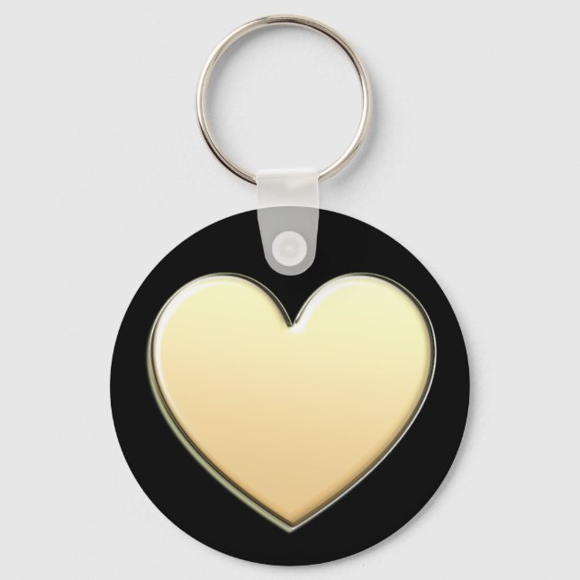 Llavero Keychain Gold Heart (Anverso)