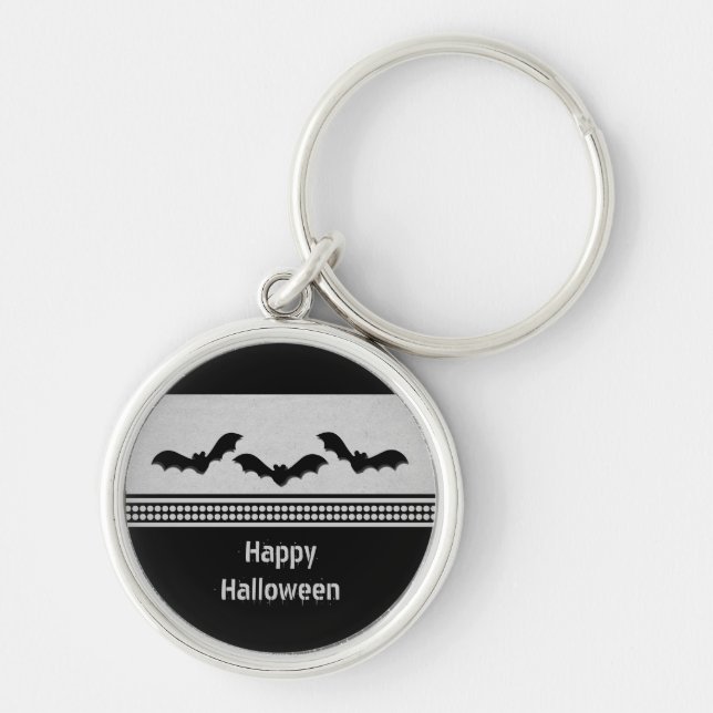Llavero Keychain Gone Batty Premium, Gris claro (Frente)