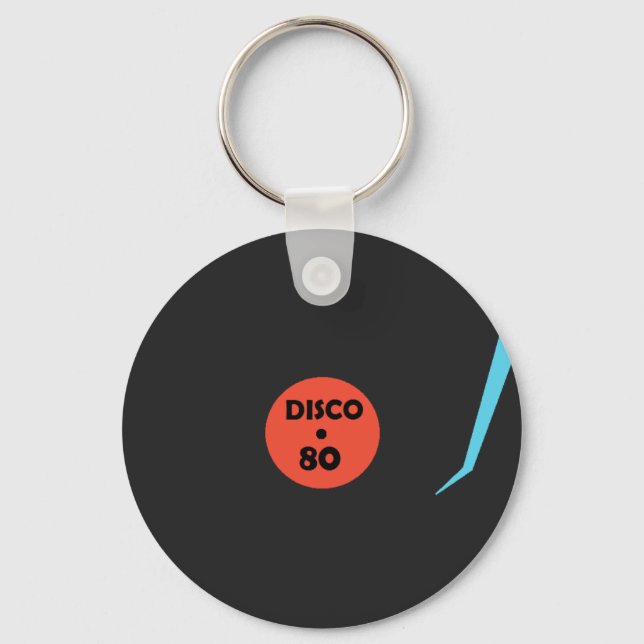 Llavero Keychain Gramophone Record - Fiesta Retro Disco (Anverso)