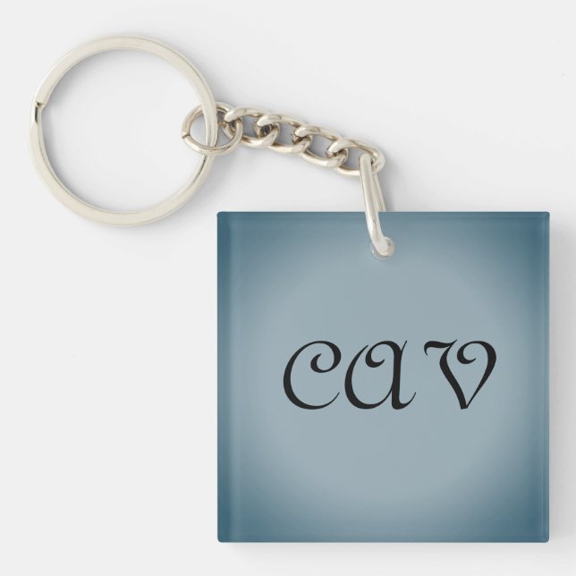 Llavero Keychain gris azul (Frente)