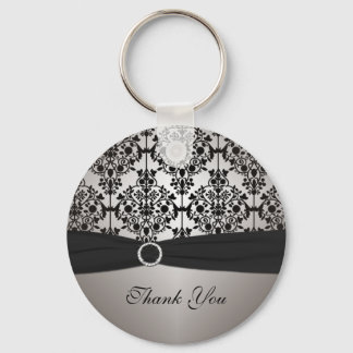 Llavero Keychain gris y negro Damasco