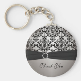 Llavero Keychain gris y negro Damasco