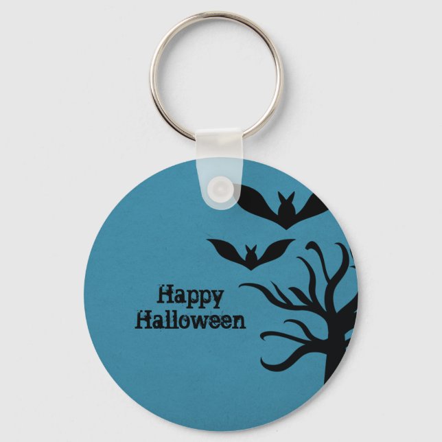Llavero Keychain Halloween de Eerie Bats, Azul (Anverso)