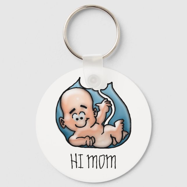 Llavero Keychain HI MOM (Anverso)