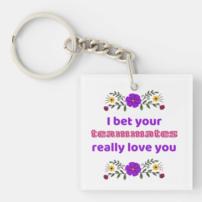 Llavero Keychain Hockey Gift Teammates  (Frente)