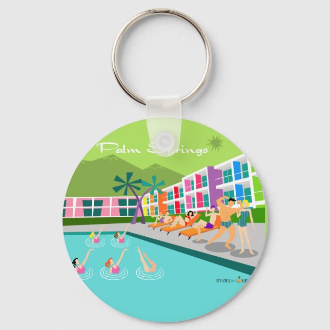 Llavero Keychain Hotel Retro Palm Springs (Anverso)