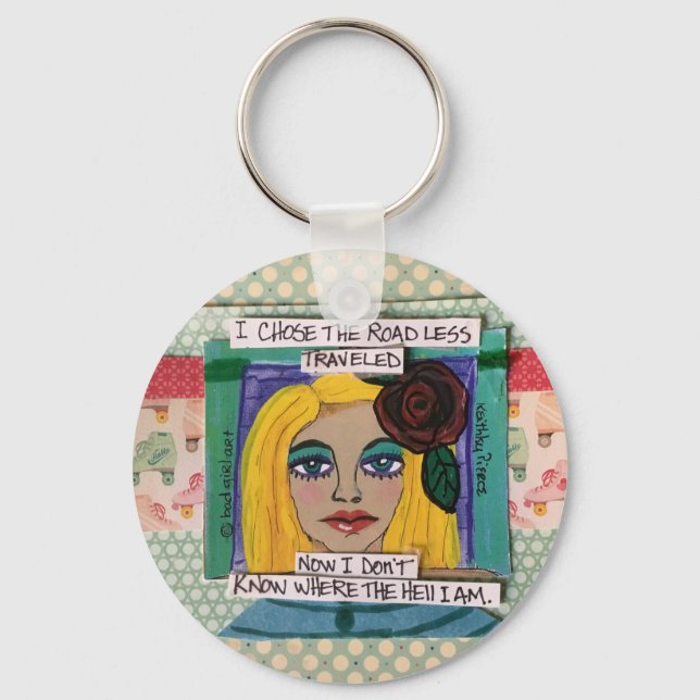 Llavero Keychain-I eligió el camino menos transitado (Anverso)