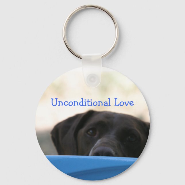 Llavero Keychain incondicional del perro de amor (Anverso)