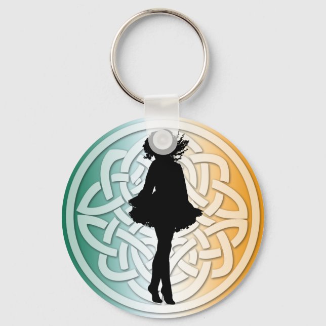 Llavero Keychain irlandés de la bandera irlandesa del bail (Anverso)