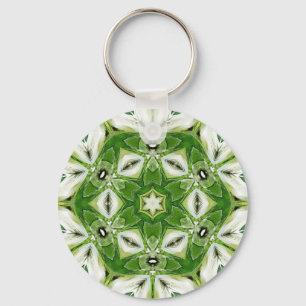 Llavero Keychain kaleidoscope de hexágono blanco verde