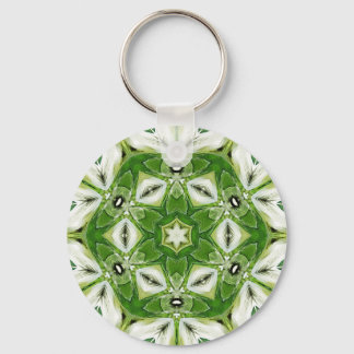 Llavero Keychain kaleidoscope de hexágono blanco verde