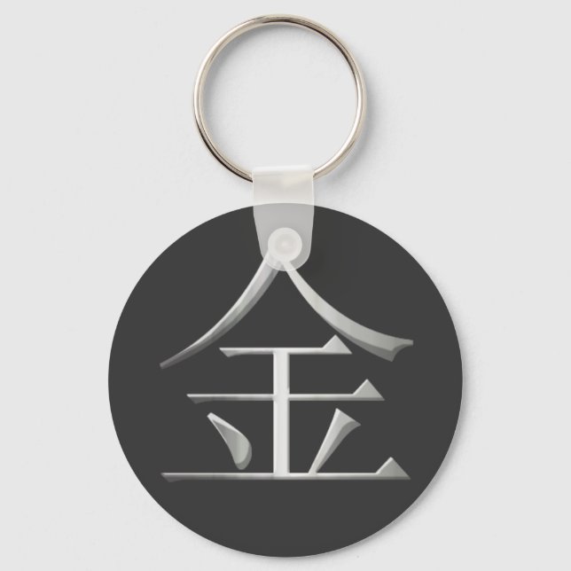 Llavero Keychain kanji metalizado (Anverso)