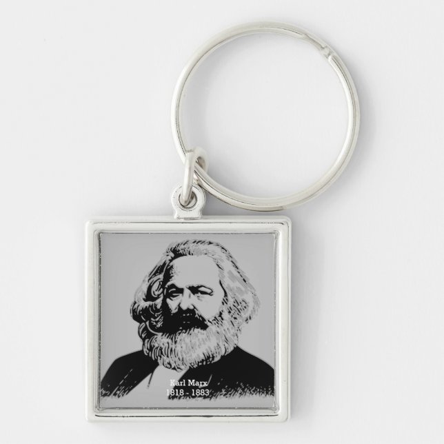 Llavero Keychain Karl Marx - cuadrado (Frente)