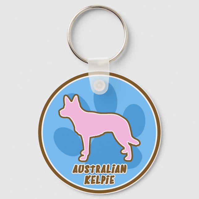 Llavero Keychain Kelpie australiano de moda (Anverso)
