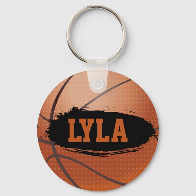 Llavero Keychain / Keyring del Basketball Personalizado de (Anverso)