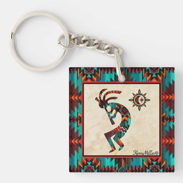 Llavero Keychain Kokopelli del Suroeste (Frente)
