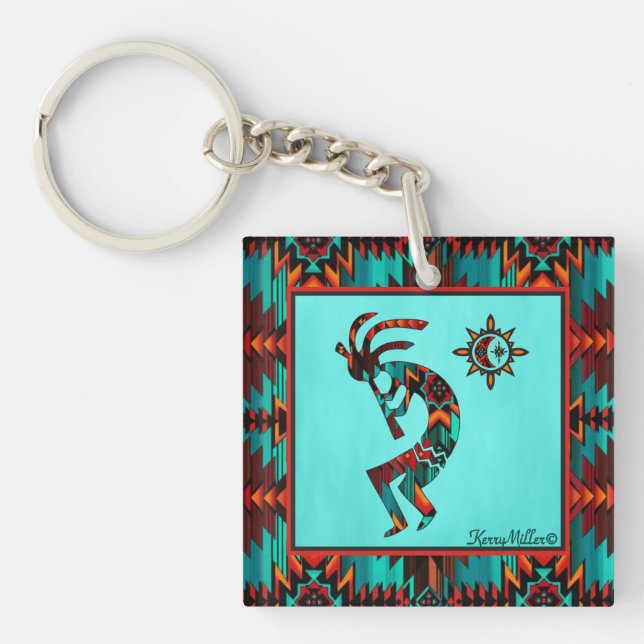 Llavero Keychain Kokopelli del Suroeste (Frente)