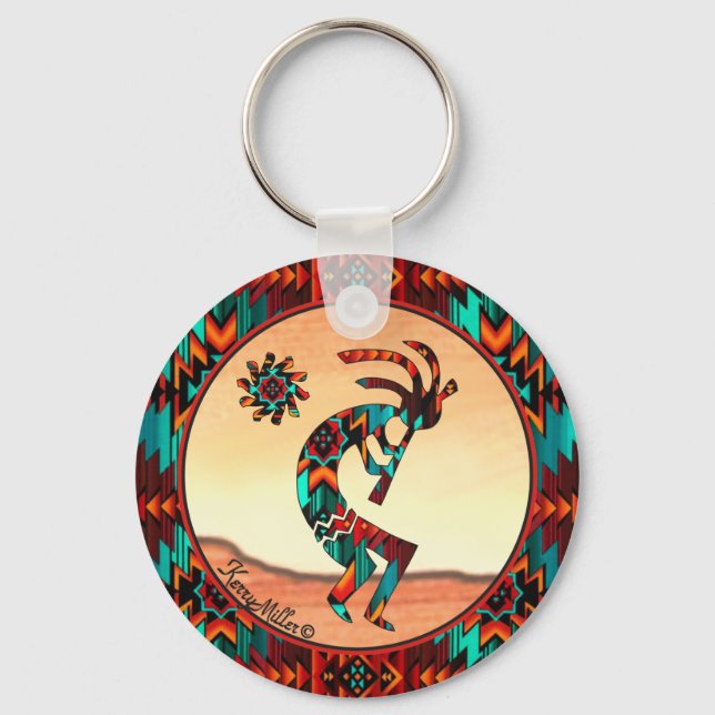 Llavero Keychain Kokopelli del Suroeste (Anverso)