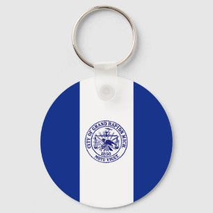 Llavero Keychain, la bandera de la ciudad de Grand Rapids 