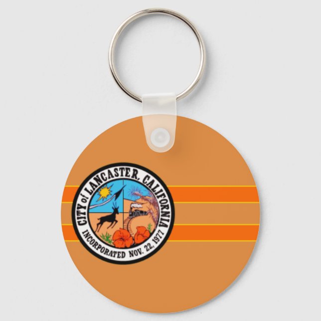 Llavero Keychain, la bandera de la ciudad de Lancaster (Ca (Anverso)