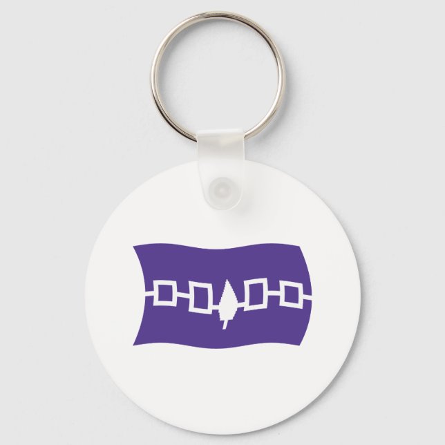 Llavero Keychain, la bandera de la confederación de Iroquo (Anverso)