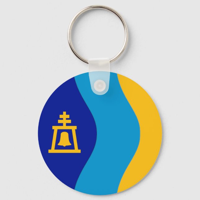 Llavero Keychain, la bandera de Riverside (California) (Anverso)