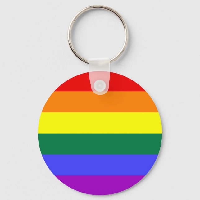 Llavero Keychain, la bandera del orgullo del arcoiris (Anverso)