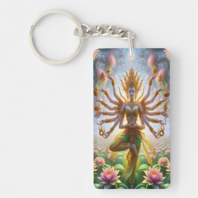Llavero Keychain, la diosa tailandesa florida (Frente)