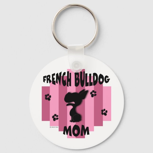 Llavero Keychain, la madre del Bulldog francés (Anverso)