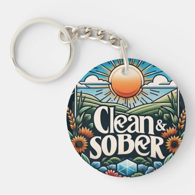 Llavero Keychain limpio y sobrio (Frente)