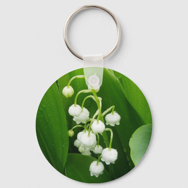 Llavero Keychain Lirio-of-the-Valley con flores blancas (Anverso)