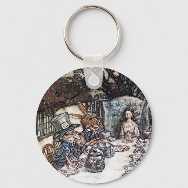 Llavero Keychain:  Mad Hatter Tea Party - by Rackham (Anverso)