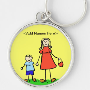 Llavero Keychain mami & me (nombres de Personalizares rubi