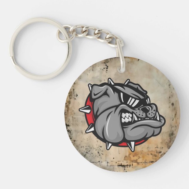 Llavero Keychain Mascot de bulldoges (Frente)