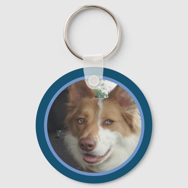 Llavero Keychain, Mascota de fotografía personalizado (Anverso)