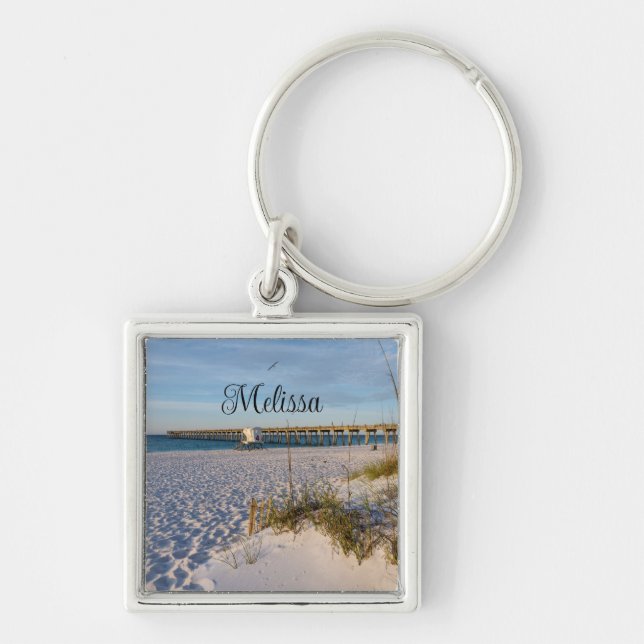 Llavero Keychain matutino de Pensacola Sand Dunes (Frente)