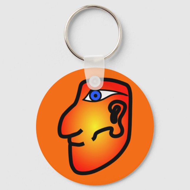 Llavero Keychain maya Head (Anverso)