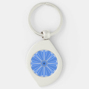 Llavero KEYCHAIN metalizado CON ARTE DE FLORES
