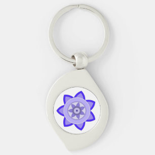 Llavero KEYCHAIN metalizado CON ARTE DE FLORES