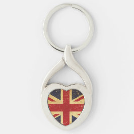 Llavero Keychain Metalizado de bandera de la Unión Británi