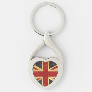 Llavero Keychain Metalizado de bandera de la Unión Británi