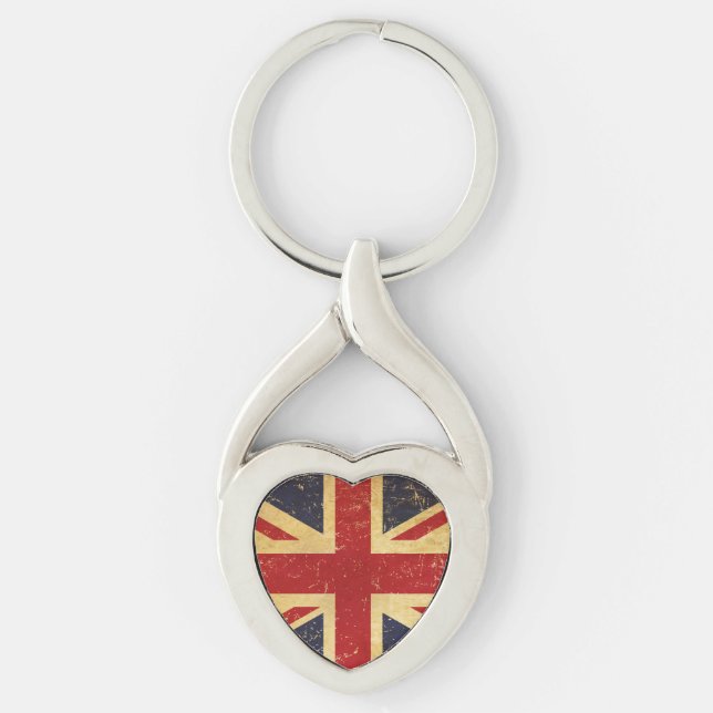 Llavero Keychain Metalizado de bandera de la Unión Británi (Anverso)