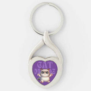 Llavero Keychain Metalizado de Gato Mágico