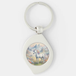 Llavero Keychain Metalizado de Unicorn