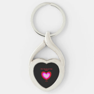 Llavero Keychain Metalizado del corazón alegre