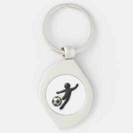 Llavero Keychain metalizado - Diseño de fútbol