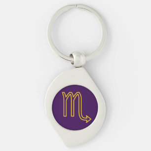Llavero Keychain Metalizado Escorpio Zodiaco