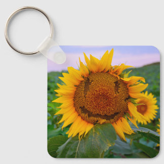 Llavero Keychain metalizado - girasoles