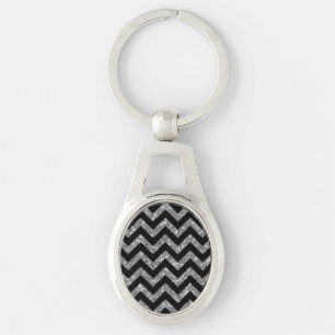 Llavero Keychain Metalizado Purpurina de Chevron